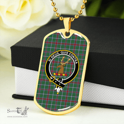 ScottishPlaid Spens Fragment Modern Clan Tartan Dog Tag Necklace - Crest Classic Scottish Plaid Tartan Plaid