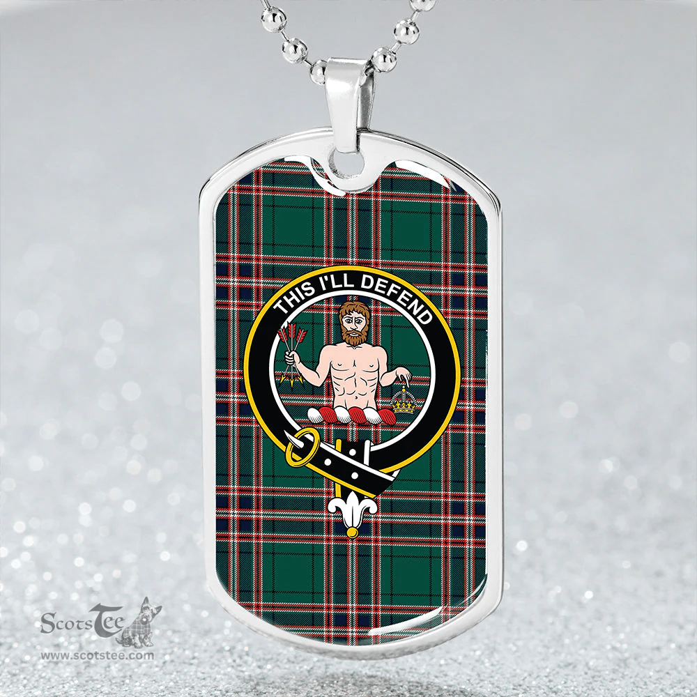 ScottishPlaid MacFarlane Hunting Modern Clan Tartan Dog Tag Necklace - Crest Classic Scottish Plaid Tartan Plaid