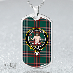 ScottishPlaid MacFarlane Hunting Modern Clan Tartan Dog Tag Necklace - Crest Classic Scottish Plaid Tartan Plaid