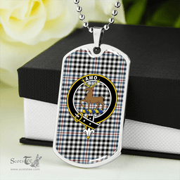 ScottishPlaid Scott (Sir Walter) #2 Ancient Clan Tartan Dog Tag Necklace - Crest Classic Scottish Plaid Tartan Plaid