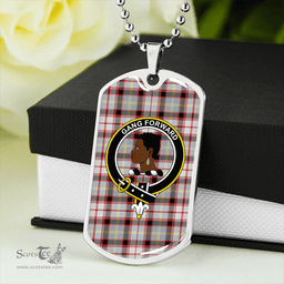ScottishPlaid Stirling and Bannockburn Dress Modern Clan Tartan Dog Tag Necklace - Crest Classic Scottish Plaid Tartan Plaid