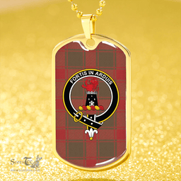 ScottishPlaid Middleton Ancient Clan Tartan Dog Tag Necklace - Crest Classic Scottish Plaid Tartan Plaid