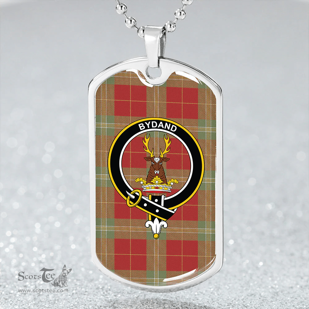 ScottishPlaid Maver Weathered Clan Tartan Dog Tag Necklace - Crest Classic Scottish Plaid Tartan Plaid
