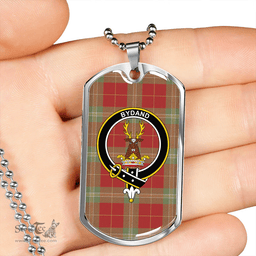 ScottishPlaid Maver Weathered Clan Tartan Dog Tag Necklace - Crest Classic Scottish Plaid Tartan Plaid