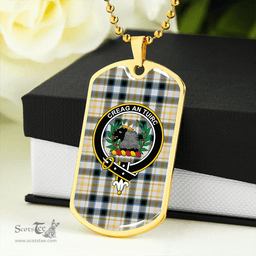 ScottishPlaid MacLaren Dress Ancient Clan Tartan Dog Tag Necklace - Crest Classic Scottish Plaid Tartan Plaid