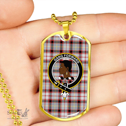 ScottishPlaid Stirling and Bannockburn Dress Modern Clan Tartan Dog Tag Necklace - Crest Classic Scottish Plaid Tartan Plaid