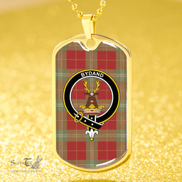 ScottishPlaid Maver Weathered Clan Tartan Dog Tag Necklace - Crest Classic Scottish Plaid Tartan Plaid