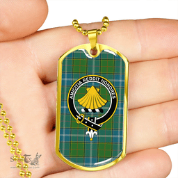 ScottishPlaid Pringle #2 Ancient Clan Tartan Dog Tag Necklace - Crest Classic Scottish Plaid Tartan Plaid