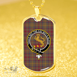 ScottishPlaid MacKintosh #2 Modern Clan Tartan Dog Tag Necklace - Crest Classic Scottish Plaid Tartan Plaid