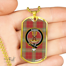 ScottishPlaid Maver Weathered Clan Tartan Dog Tag Necklace - Crest Classic Scottish Plaid Tartan Plaid
