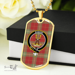 ScottishPlaid Maver Weathered Clan Tartan Dog Tag Necklace - Crest Classic Scottish Plaid Tartan Plaid