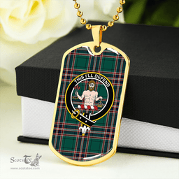 ScottishPlaid MacFarlane Hunting Modern Clan Tartan Dog Tag Necklace - Crest Classic Scottish Plaid Tartan Plaid