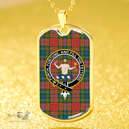 ScottishPlaid Murray of Atholl Red Dress (Murray of Atholl; Red Dress) Ancient Clan Tartan Dog Tag Necklace - Crest Classic Scottish Plaid Tartan Plaid