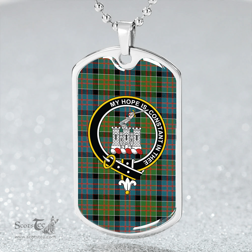 ScottishPlaid MacDonald of Clanranald #2 (MacDonald of Clanranald; #2) Ancient Clan Tartan Dog Tag Necklace - Crest Classic Scottish Plaid Tartan Plaid