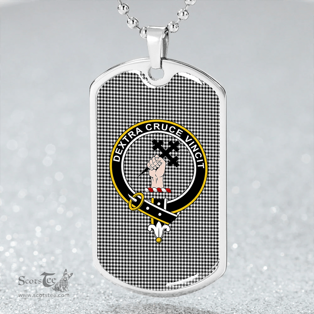 ScottishPlaid Shepherd Clan Tartan Dog Tag Necklace - Crest Classic Scottish Plaid Tartan Plaid