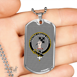 ScottishPlaid Shepherd Clan Tartan Dog Tag Necklace - Crest Classic Scottish Plaid Tartan Plaid
