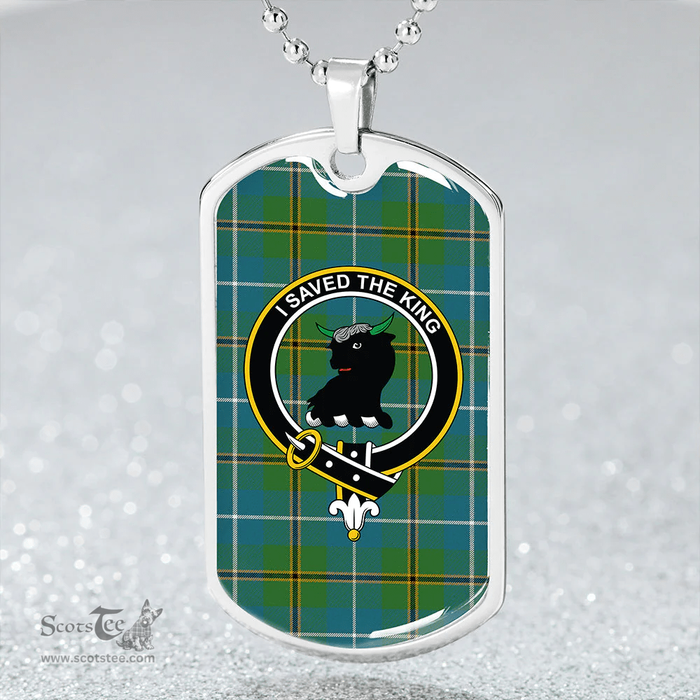 ScottishPlaid Turnbull Hunting Ancient Clan Tartan Dog Tag Necklace - Crest Classic Scottish Plaid Tartan Plaid
