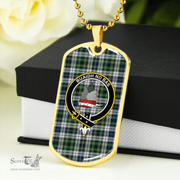 ScottishPlaid MacNeil of Barra (MacNeil/MacNeill) Paton Dress Modern Clan Tartan Dog Tag Necklace - Crest Classic Scottish Plaid Tartan Plaid