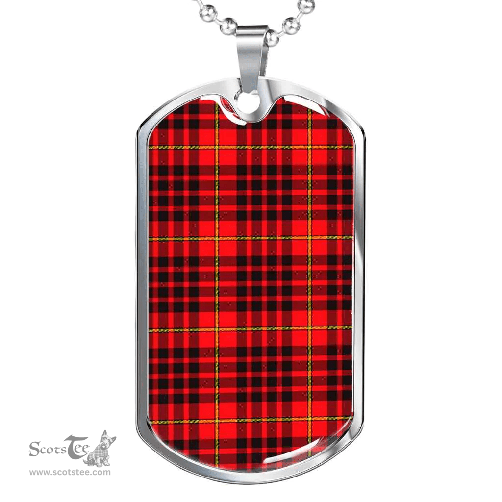 Scottish MacIan Clan Tartan Dog Tag Necklace - Classic Scottish Plaid Tartan Plaid