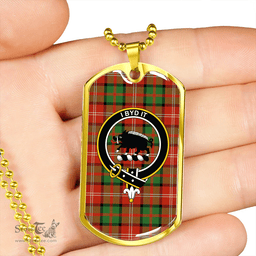 ScottishPlaid Nisbet (Nisbit) Ancient Clan Tartan Dog Tag Necklace - Crest Classic Scottish Plaid Tartan Plaid