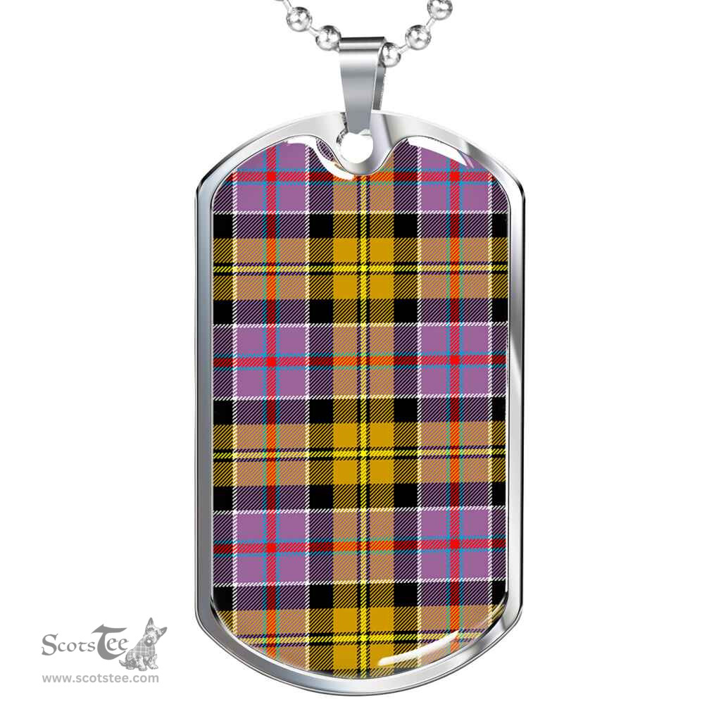 Scottish Culloden Ancient Clan Tartan Dog Tag Necklace - Classic Scottish Plaid Tartan Plaid