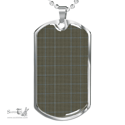 Scottish Haig Check Clan Tartan Dog Tag Necklace - Classic Scottish Plaid Tartan Plaid