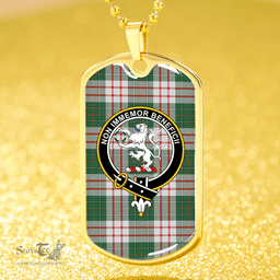 ScottishPlaid MacDiarmid Dress Modern Clan Tartan Dog Tag Necklace - Crest Classic Scottish Plaid Tartan Plaid