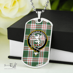 ScottishPlaid MacDiarmid Dress Modern Clan Tartan Dog Tag Necklace - Crest Classic Scottish Plaid Tartan Plaid