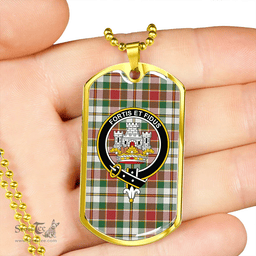 ScottishPlaid MacLachlan Dress Ancient Clan Tartan Dog Tag Necklace - Crest Classic Scottish Plaid Tartan Plaid