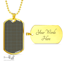Scottish Haig Check Clan Tartan Dog Tag Necklace - Classic Scottish Plaid Tartan Plaid