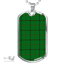 Scottish Don (Tribe-of-Mar) Clan Tartan Dog Tag Necklace - Classic Scottish Plaid Tartan Plaid
