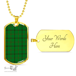 Scottish Don (Tribe-of-Mar) Clan Tartan Dog Tag Necklace - Classic Scottish Plaid Tartan Plaid