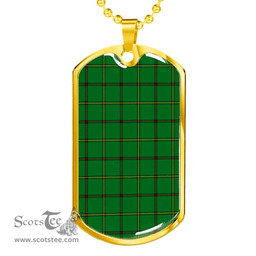Scottish Don (Tribe-of-Mar) Clan Tartan Dog Tag Necklace - Classic Scottish Plaid Tartan Plaid