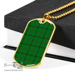 Scottish Don (Tribe-of-Mar) Clan Tartan Dog Tag Necklace - Classic Scottish Plaid Tartan Plaid