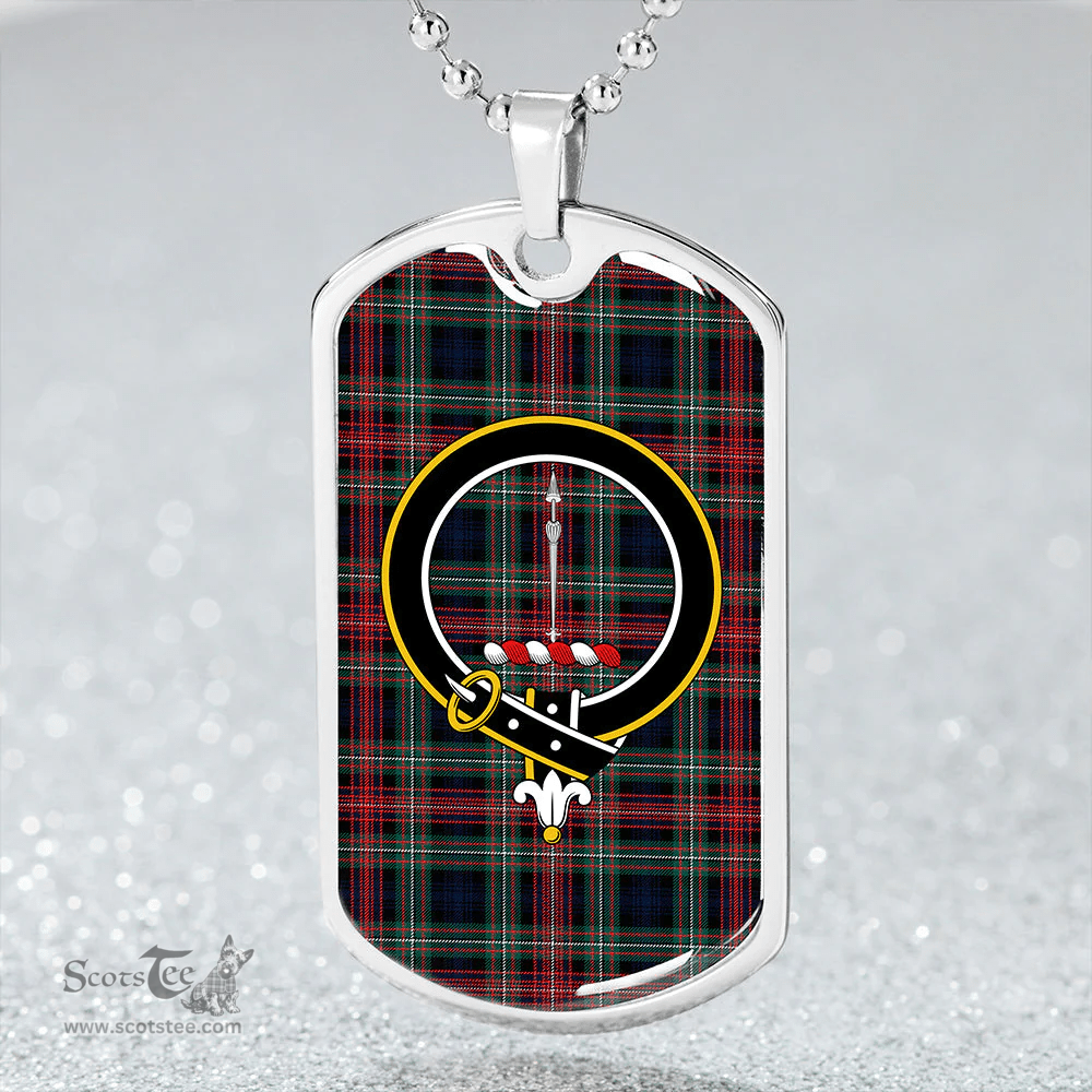 ScottishPlaid Rankin #2 Modern Clan Tartan Dog Tag Necklace - Crest Classic Scottish Plaid Tartan Plaid