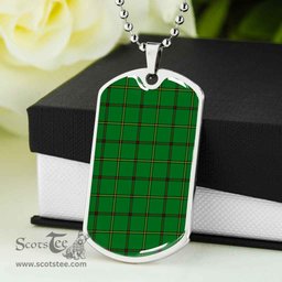 Scottish Don (Tribe-of-Mar) Clan Tartan Dog Tag Necklace - Classic Scottish Plaid Tartan Plaid
