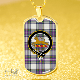 ScottishPlaid Richards (Pritchard) Modern Clan Tartan Dog Tag Necklace - Crest Classic Scottish Plaid Tartan Plaid