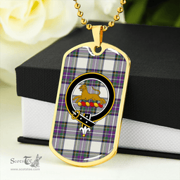 ScottishPlaid Richards (Pritchard) Modern Clan Tartan Dog Tag Necklace - Crest Classic Scottish Plaid Tartan Plaid