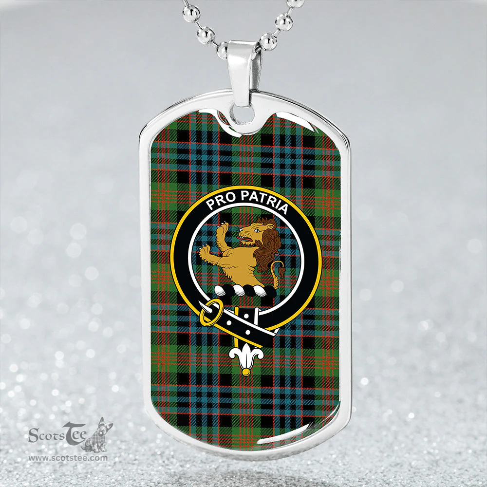 ScottishPlaid Newlands (Walker Newlands) Ancient Clan Tartan Dog Tag Necklace - Crest Classic Scottish Plaid Tartan Plaid