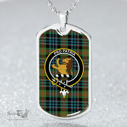 ScottishPlaid Newlands (Walker Newlands) Ancient Clan Tartan Dog Tag Necklace - Crest Classic Scottish Plaid Tartan Plaid