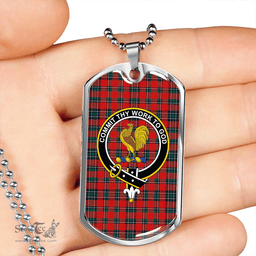 ScottishPlaid Sinclair Lyon Count Modern Clan Tartan Dog Tag Necklace - Crest Classic Scottish Plaid Tartan Plaid