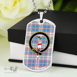 ScottishPlaid Oliver Dress Dance Clan Tartan Dog Tag Necklace - Crest Classic Scottish Plaid Tartan Plaid