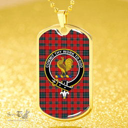ScottishPlaid Sinclair Lyon Count Modern Clan Tartan Dog Tag Necklace - Crest Classic Scottish Plaid Tartan Plaid