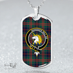 ScottishPlaid Stewart of Appin Hunting Modern Clan Tartan Dog Tag Necklace - Crest Classic Scottish Plaid Tartan Plaid