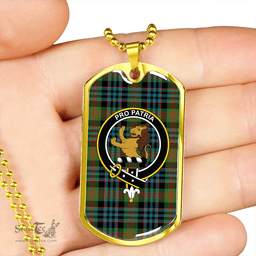 ScottishPlaid Newlands (Walker Newlands) Ancient Clan Tartan Dog Tag Necklace - Crest Classic Scottish Plaid Tartan Plaid
