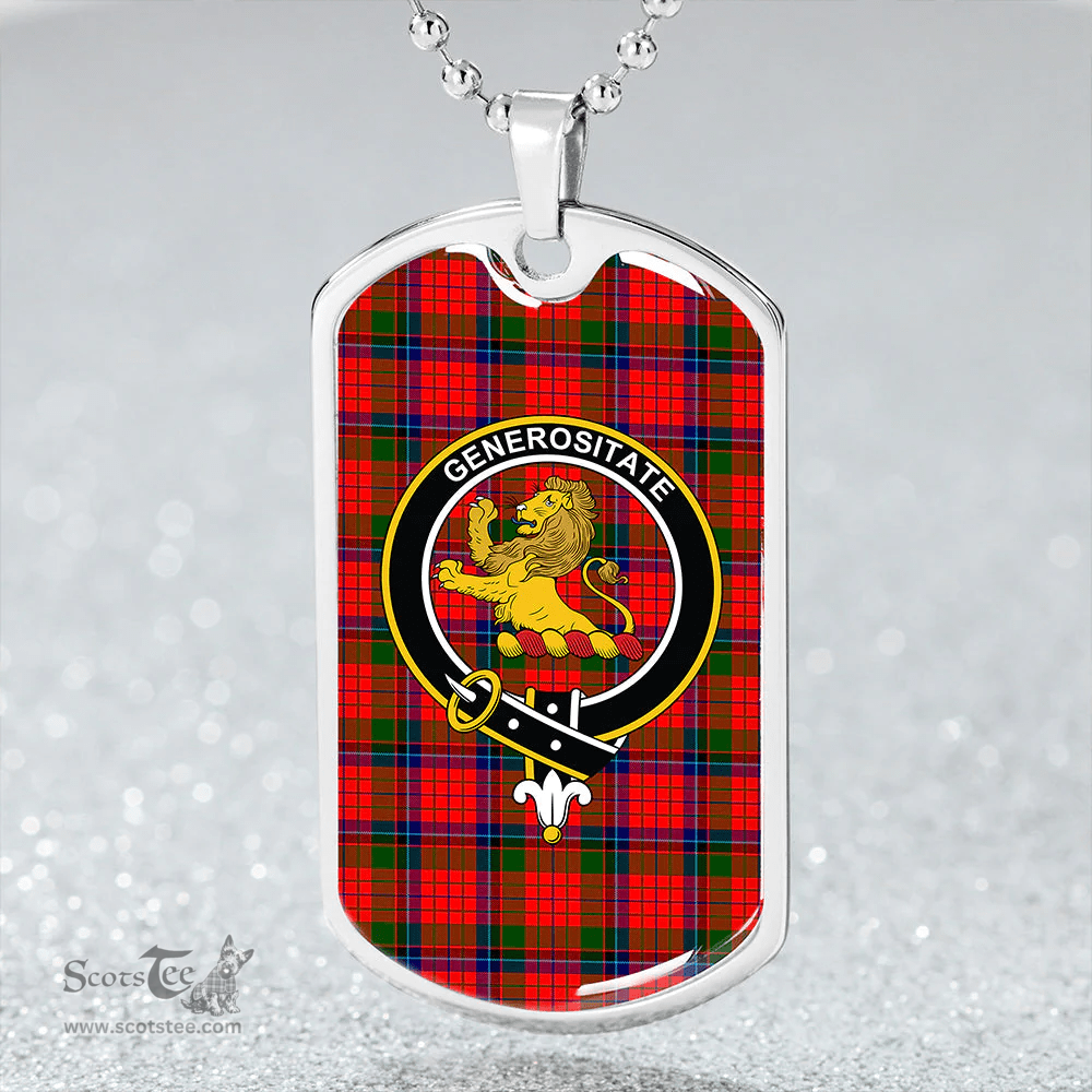 ScottishPlaid Nicolson Modern Clan Tartan Dog Tag Necklace - Crest Classic Scottish Plaid Tartan Plaid