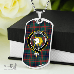 ScottishPlaid Stewart of Appin Hunting Modern Clan Tartan Dog Tag Necklace - Crest Classic Scottish Plaid Tartan Plaid