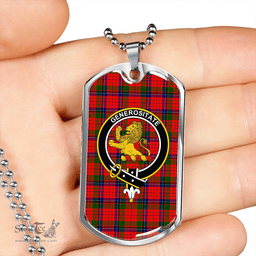 ScottishPlaid Nicolson Modern Clan Tartan Dog Tag Necklace - Crest Classic Scottish Plaid Tartan Plaid