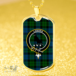 ScottishPlaid MacKie Clan Tartan Dog Tag Necklace - Crest Classic Scottish Plaid Tartan Plaid