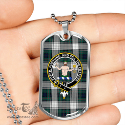 ScottishPlaid Murray of Atholl Dress (Murray Dress) Modern Clan Tartan Dog Tag Necklace - Crest Classic Scottish Plaid Tartan Plaid